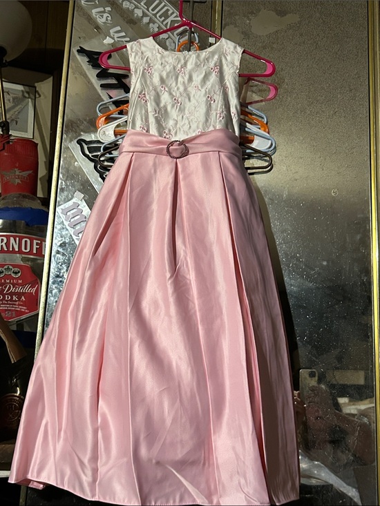 Other - Pink and White Girls' Floral Bodice Party Dress